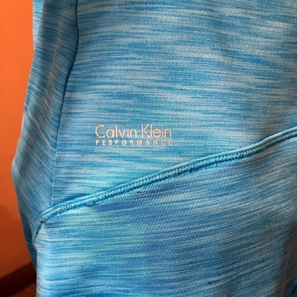 Calvin Klein Performance Blue Hooded Work Out Top Sz XS NWOT - Picture 4 of 6